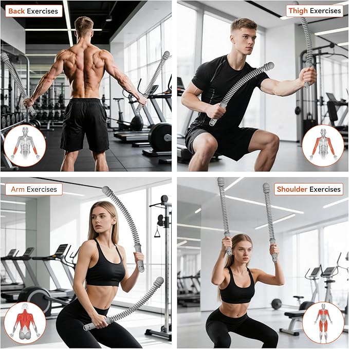 Cordless Ropeless Battle Ropes for Home Gym – Portable Weighted Workout Rope for HIIT, Cardio & Strength Training, Low-Impact Full Body Exercise Equipment for Men & Women