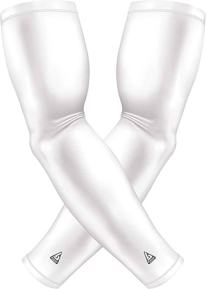 B-Driven Sports Pro Fit Compression Arm Sleeves for Men Women & Youth - Volleyball Golf Running Baseball Basketball - Pair