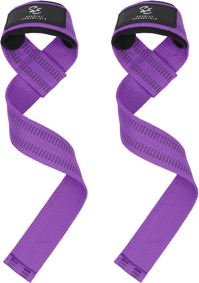 Special Essentials 2 Pack of Wrist Straps for Weightlifting - Two-Sided Anti Slip Silicone Grip & Padded Neoprene - Durable Gym Lifting Straps for Men and Women for Bodybuilding & Powerlifting
