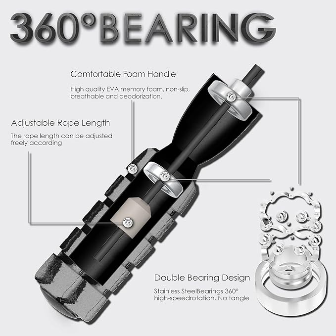 Cordless Jump Rope for Fitness with Indoor Jumping Rope Weighted Ropeless Skipping Jump Rope for Men Women Kids High-Speed Rope Skipping for Narrow Space Fit Weight Loss and General Workouts