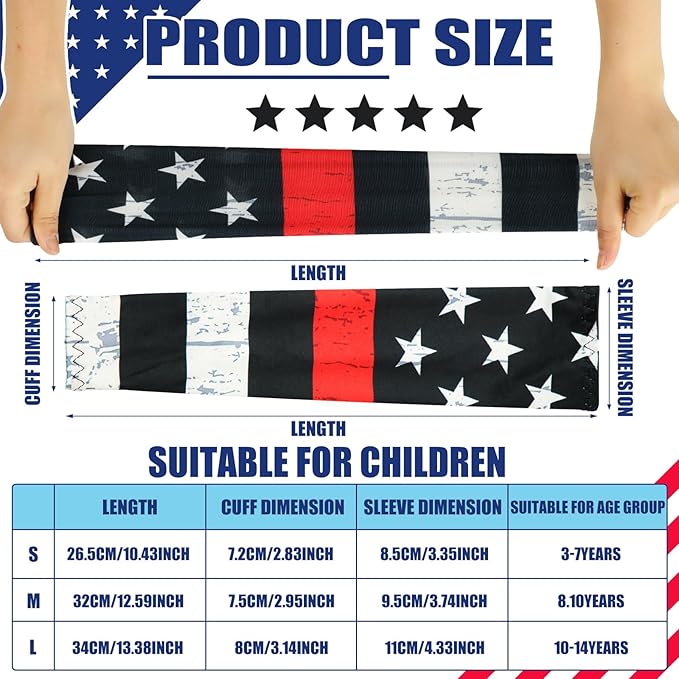 Newcotte 12 Pairs Arm Sleeves for Kids Compression Football Baseball Arm Sleeve Youth UV Protection Breathable Cooling Sleeve