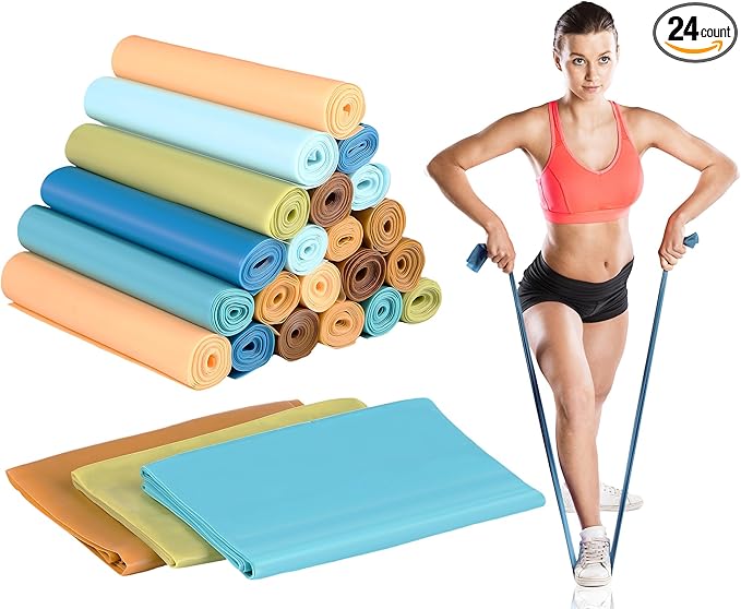 Sratte Resistance Band Bulk Elastic Exercise Workout Stretch Bands for Exercise, Portable Skin Friendly Elastic for Home Workout, Strength Training, Yoga, Pilates, Rehab