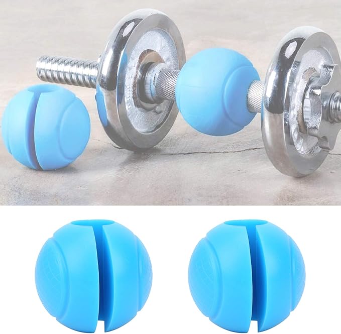 2 Pcs Fat Barbell Grips Round Thick Silicone Dumbbell Adapter Balls Barbell Grip Hand Wrap Ball for Gym Training