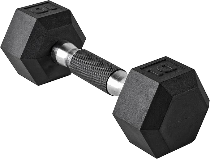 CAP Barbell Coated Hex Dumbbell Weight - Single | 10-120 lbs | Multiple Options
