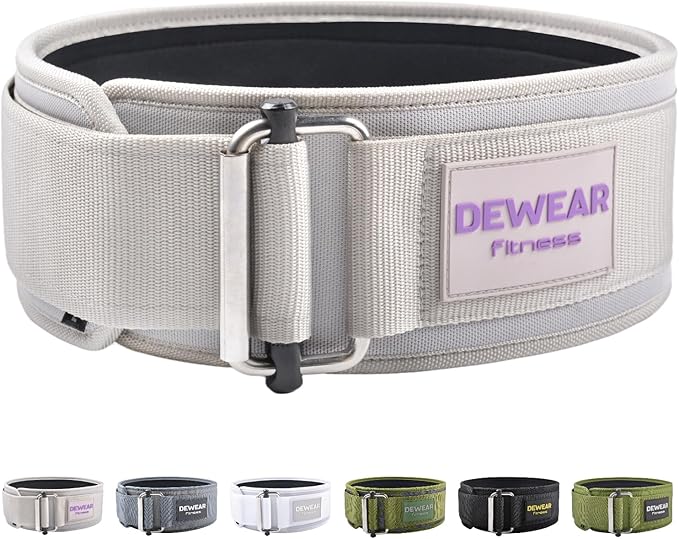Durable Weight Lifting Belt, 4'' Wide Gym Belt for Bodybuilding, Powerlifting, Squats, Deadlift - Provides Lumbar Support & Stability for Men & Women