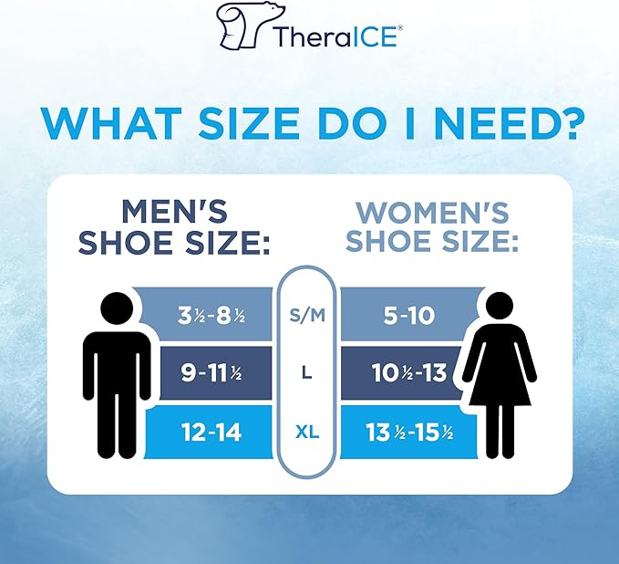 TheraICE Ankle Ice Pack Wrap for Swelling & Sprained Ankle Brace for Women & Men, Cold Therapy Support Compression Socks, Plantar Fasciitis & Achilles Tendonitis Relief, Sore Feet & Heel (Pack of 2)