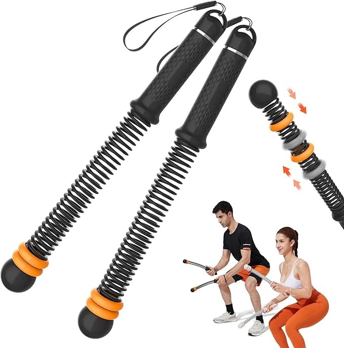Ropeless Battle Ropes with Adjustable Weights, Cordless Heavy Battle Rope for Home Gym & Travel, Portable Weighted Exercise Equipment for HIIT, Cardio & Low Impact Workout(Black)