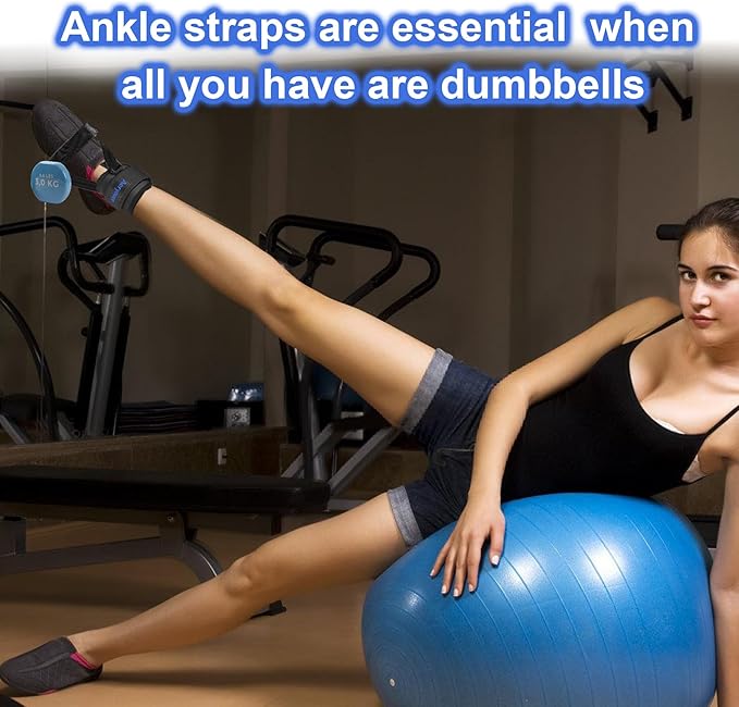 Dumbbell Foot Attachment, Tibialis Trainer, Adjustable Ankle Weights, Leg Workouts at Home for Hip Flexors,Ankle Straps for Weight Lifting,Shin Splint,Hamstring Curls,Leg extensions,Home Gym Equipment