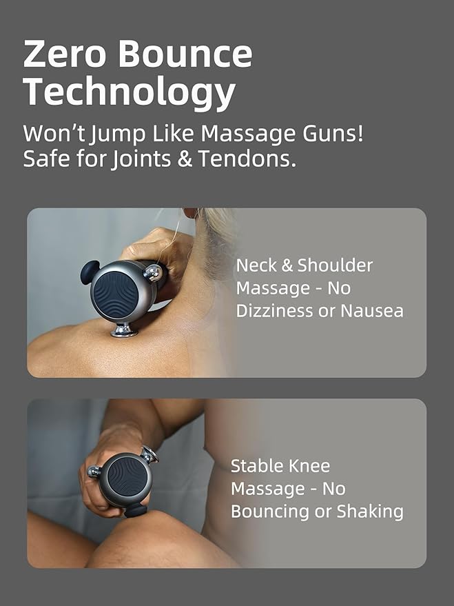 NHO Massage Gun, Therapy Massager for Neck,Back,Hand,Arm and Foot Pain Relieve, Neck Massager, Release Gun, Deep Tissue Percussive Massager, Handheld Massage Gun,Targets Muscle Origins,Grey
