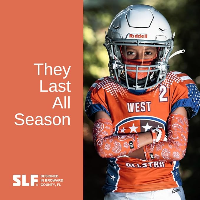SLEEFS Arm Sleeves for Kids - Athletic Sports Sleeve for Youth Boys and Girls - UV Protection - Football Baseball Basketball