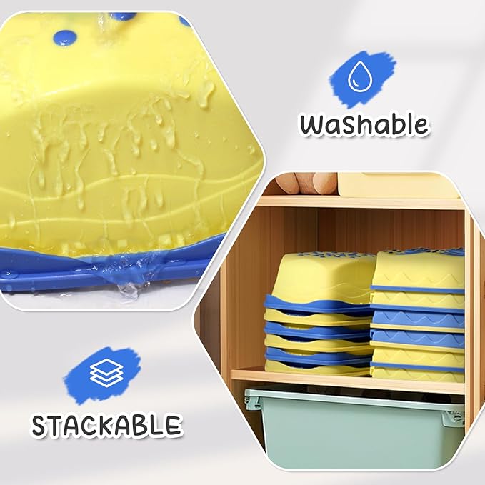 18 Pieces Non-Slip Balance Beam Stepping Stones for Kids 3 Years + Stackable Obstacle Course Balance Board for Toddlers Thicken Plastic Hold up 220LBS Indoor Outdoor Sensory Toy