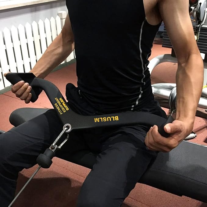 LAT Pull Down Bar for Cable Machine, LAT Pulldown Attachments T-bar V-bar Cable Attachment for Gym, Back Tricep Strength Training Handle