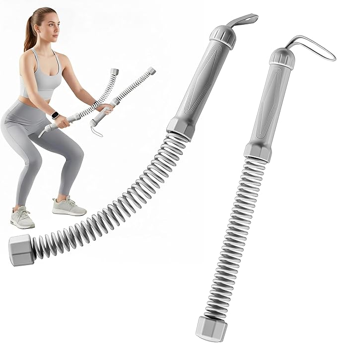2PCS Weighted Ropeless Battle Ropes, 3.5 lbs in total, Heavy Duty Workout Rope for Home Gym with Training Poster, Portable Workout Rope for Strength Training, HIIT, Cardio, Non-Slip Grip, Fitness Equipment for Men & Women