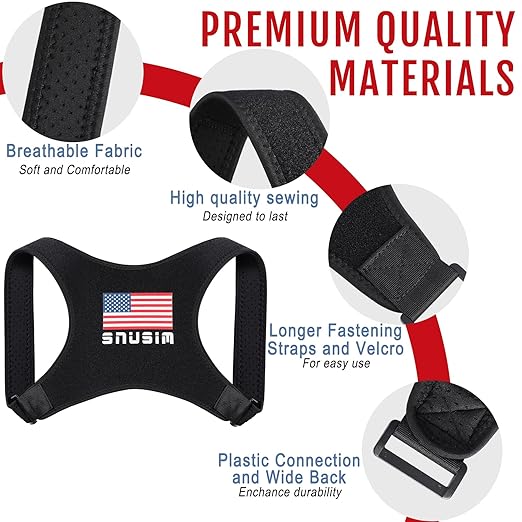 Posture Corrector Upper Back Brace Neck Shoulder Back Support Brace Pain Relief Belt for Women Men Braces Spine Straightener Breathable