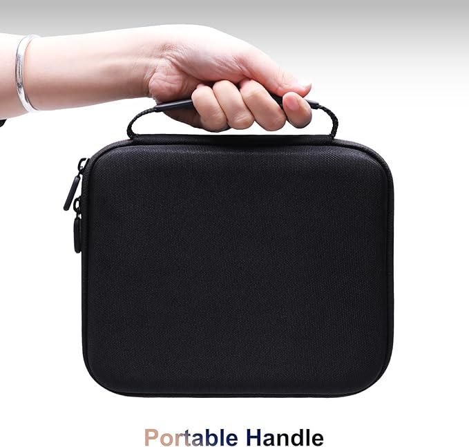 LTGEM Massage Case Compatible with TheraGun Relief Handheld Percussion Massage Gun/Neck/Back/Leg/Shoulder Massage Gun - Travel Protective Carrying Storage Bag, Black + Gray(Case Only)