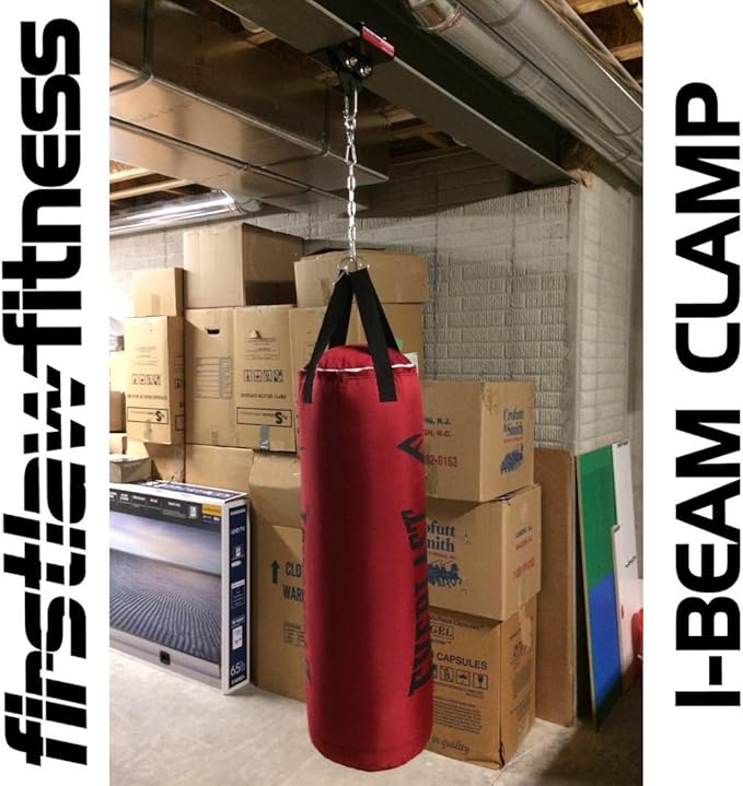 Firstlaw Fitness 1000 LBS I-Beam Clamp - (Select 4.0" to 9.0" Wide) - for Gymnastic Rings - Climbing Ropes - Heavy Bags - Multi-Sports Made in The USA