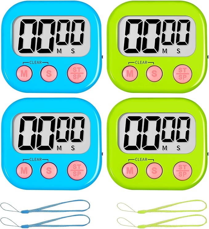 ZILLEEN Classroom Timer for Kids Teachers 4 Pack Digital Timers
