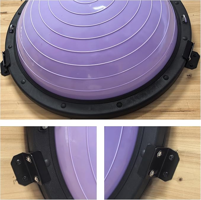Adjustable Wall Mount Exercise Balance Ball Storage Bracket Yoga Ball Holder, Half Exercise Ball Rack for Strength Fitness Ball Trainer Organizer Holder for Home Gym Studios Workouts