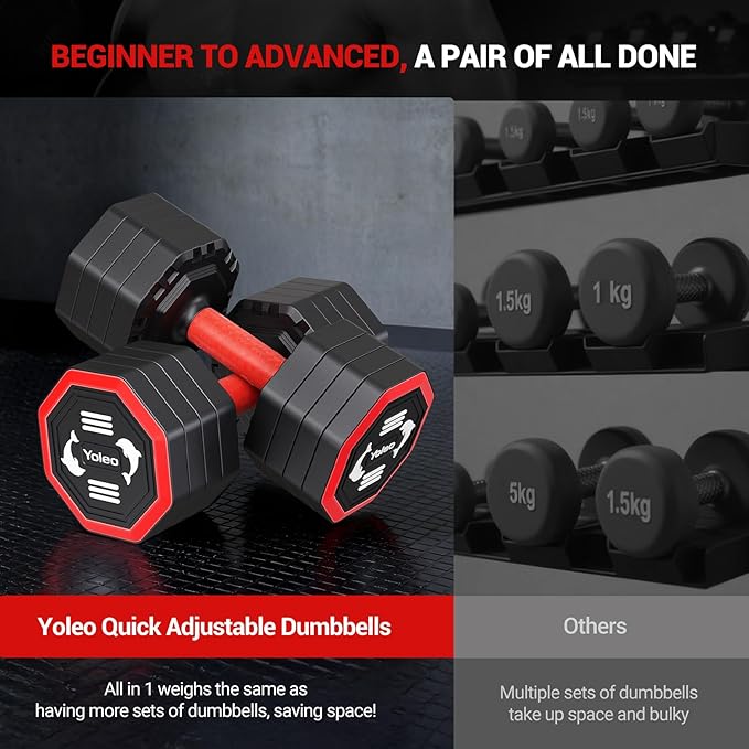 Yoleo Weight Bench with Rack - Bench Press Set, Leg Extension, Preacher Curl & Flat/Incline/Decline Full Body Workout Bench, Adjustable Olympic Weight Benches for Home Gym(47.44IN WIDE GRIP)