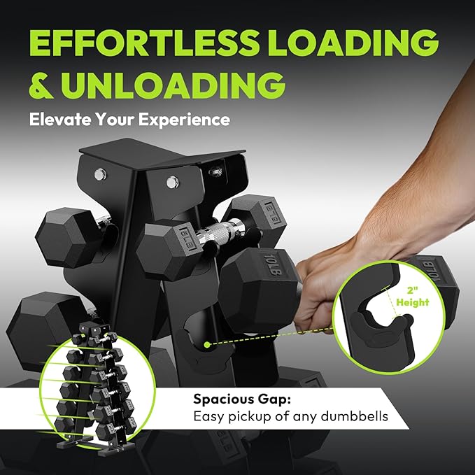 HANDBODE Dumbbell Rack A Frame Weight Rack Stand Dumbbell Weight Storage for Home Gym, Space-Saving Weight Stand for Home Gym