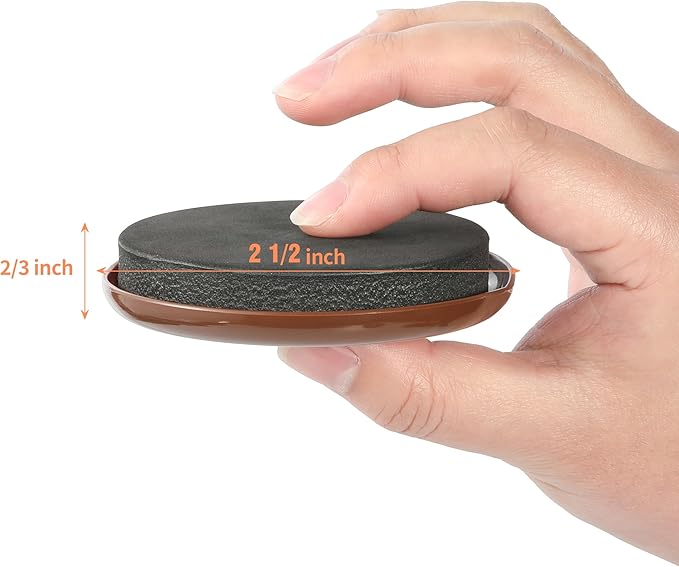 Yelanon Round Furniture Sliders – 20 PCS2.5 Floor Protectors for Furniture – Strong Furniture Movers Sliders – Protects Floors from Scratches
