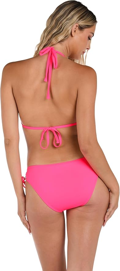 Island Goddess Rouched Halter Bikini Swimsuit Top
