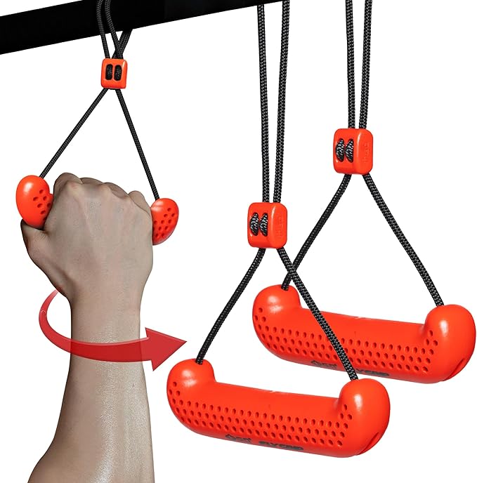 GD Fly Grip Pull Up Handles for Neutral Grip & LAT Pull Down Attachments – Perfect Grips for T-bar Row, D Handle Cable Attachment, Gym Equipment