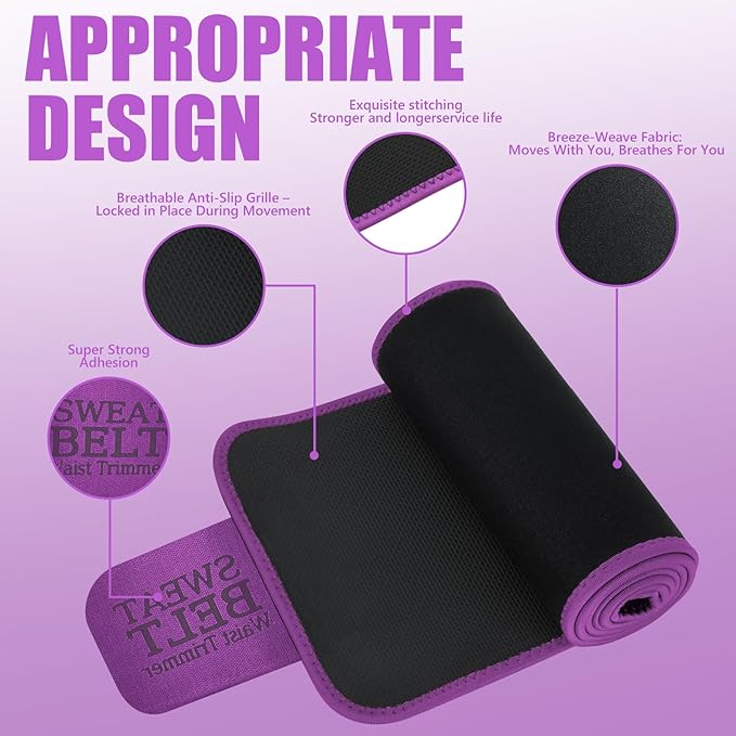 MORECOO Waist Trainer for Women Lower Belly Fat, Waist Sweat Band for Women, Belly Band Sweat Belt, Body Shaper, Stomach Wrap