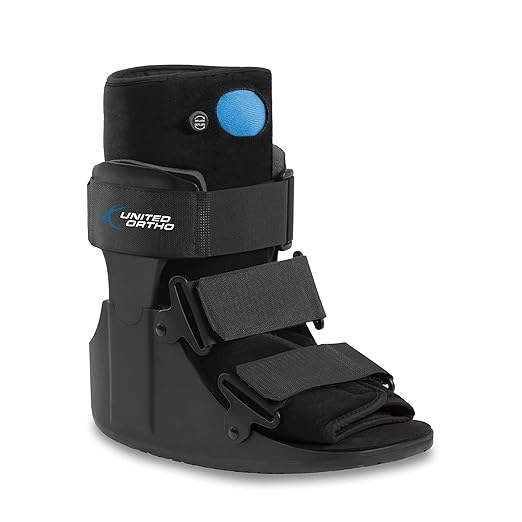 United Ortho USA14111 Short Air Cam Walker Fracture Boot, Extra Small, Black
