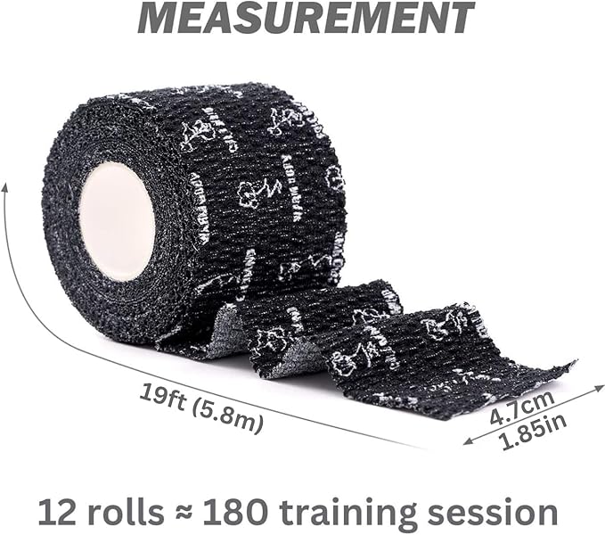 WARM BODY COLD MIND 1.85" Weightlifting Thumb Tape - Hook Grip Tape for Powerlifting, Cross Training, Gym Tape, Workout, Weight Lifting Tape, Athletic Finger Wrap (24 Rolls Mix)