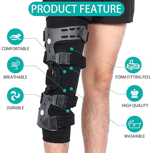 Knee Brace Undersleeve for Men & Women, Leg Undersleeve for Knee Brace Closed Patella Protects Skin from Abrasions and Irritations (L)
