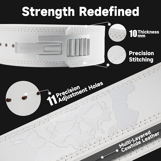 Lever Lifting Belt for Man and Women, Weightlifting with Adjustable Heavy Duty Buckle, Professional Weight Lifting Belt
