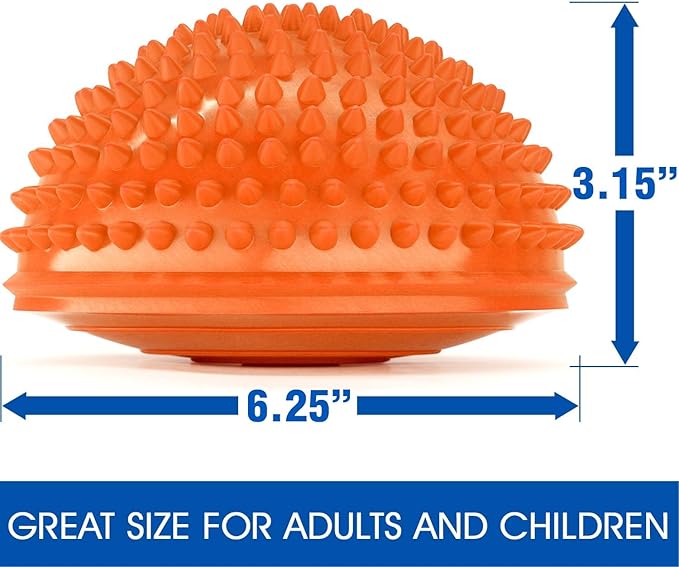 Yes4All Hedgehog Balance Pods for Exercise, Core Body Balancing, Balance Pods for Youth & Adults with Hand Pump - Set of 5