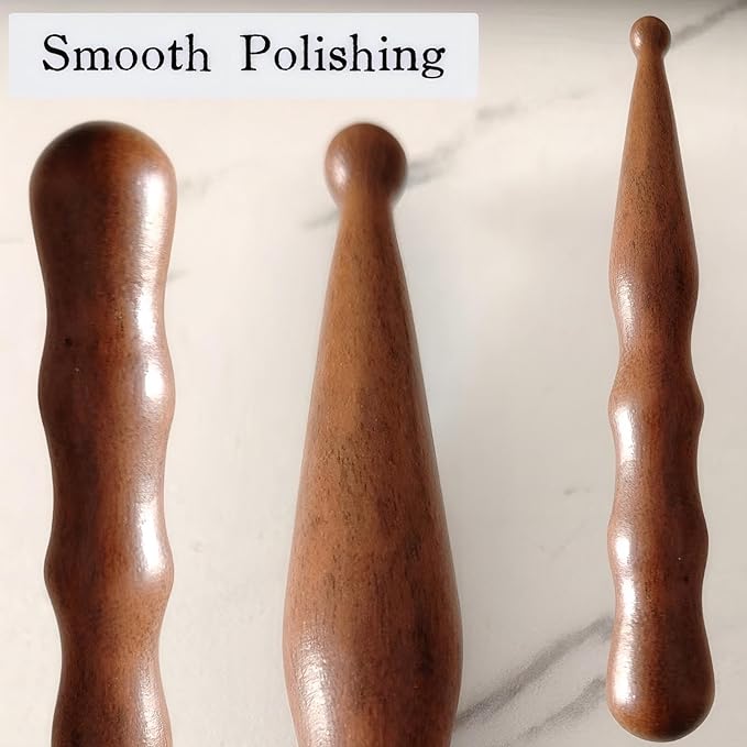 Sandalwood Acupoint Massage Pen, Traditional Wooden Acupressure Stick Reflexology Tool for Deep Tissue, Meridian Massage Tool for Body, Hand and Foot