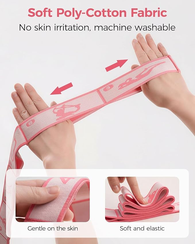 Slim Panda 2 PCS Kids Dance Stretch Strap,Multi-Loop Elastic Strap for Ballet, Latin, Gymnastics, Yoga, Children Flexibility Training & Exercise Resistance Yoga Band