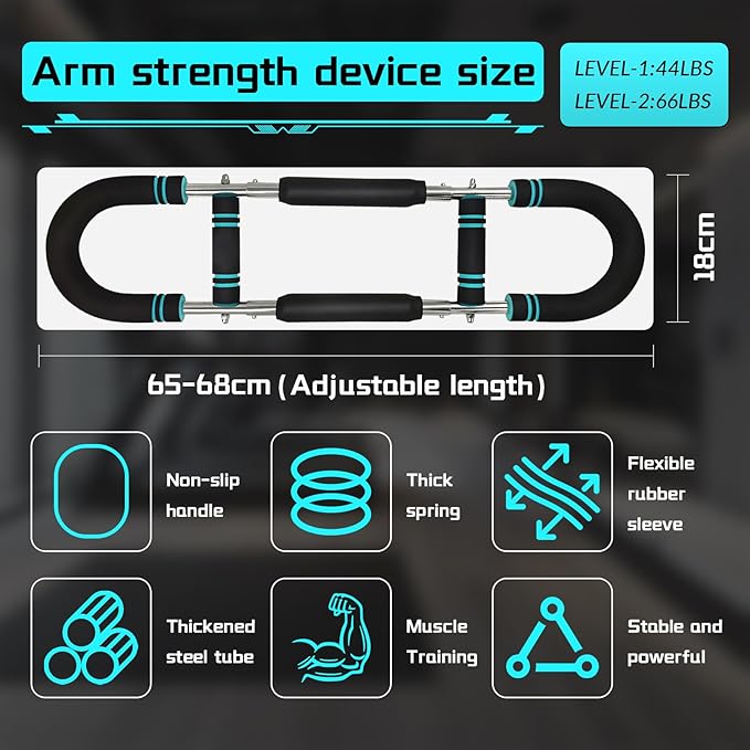 Twister Arm Exerciser, Adjustable Spring Workout Bar, 40-100lb Adjustable Chest Workout Equipment, Arm Trainer, Twister Arm Trainer