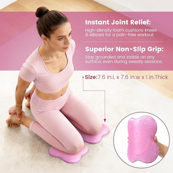 Foldable Yoga Mat and Blocks Set for Women with 2 Pack Yoga Blocks and Strap,Thin Non Slip Pilates Mat with Bag, Home Workout Equipment Essentials Starter Kit for Beginners Full Body Toning