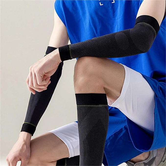 2 Pair Compression Arm Sleeve For Men Women Full Support For Outdoor Sports, Cycling