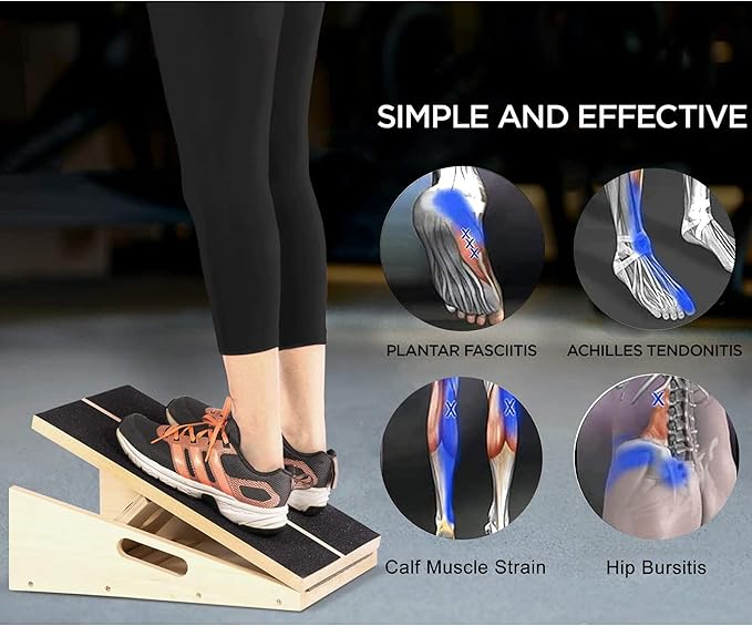 MUCITAGF Professional Slant Board, Adjustable Incline Board and Calf Stretcher, Slant Board for Calf Stretching, Calf Stretch Board