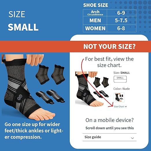 PAPLUS 2 Pairs Ankle Braces for Men & Women Plantar Fasciitis Relief- Adjustable Ankle Support for Foot Pain, Achilles Tendonitis Brace - with Removable Strap for Swelling Nude