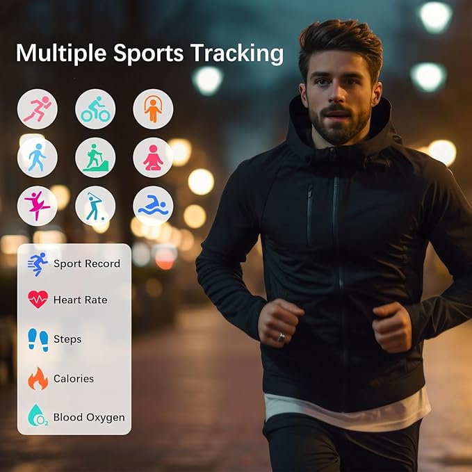 FKGZJF Smart Ring for Women Men, Fitness Ring with Heart Rate, Blood Oxygen, HRV, Stress, Sleep Tracker, Step Tracker, No Subscription Fee, lP68 Waterproof Smart Ring for iPhone & Android (Black 11#)