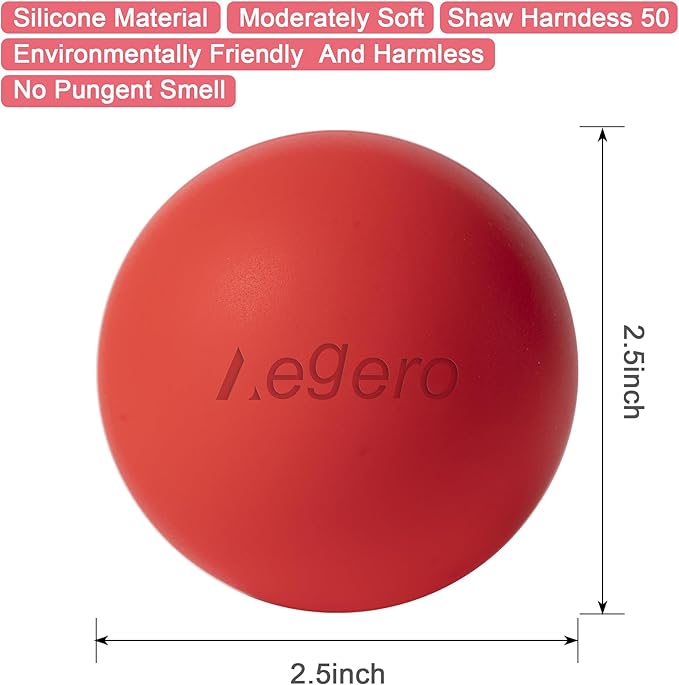 Massage Lacrosse Balls for Myofascial Release,Yoga Deep Tissue Massage,Trigger Point Therapy and Foot Plantar Fasciitis,Muscle Soreness Massager Ball (2Pack, Pink)