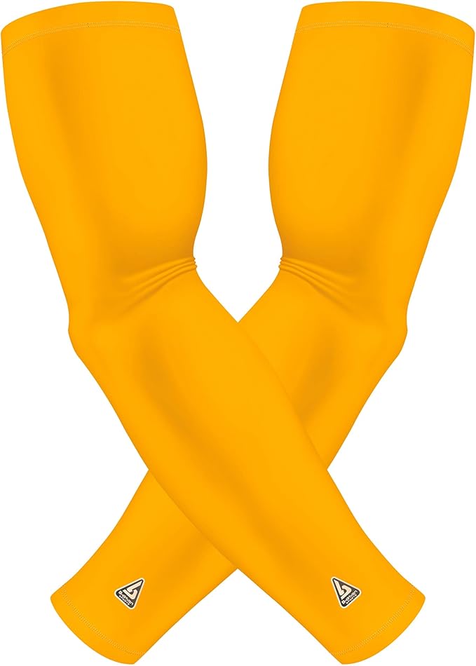 B-Driven Sports Pro Fit Compression Arm Sleeves for Men Women & Youth - Volleyball Golf Running Baseball Basketball - Pair