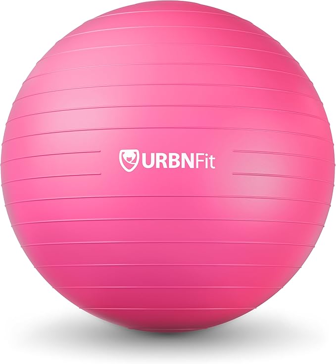 URBNFit Exercise Ball - Yoga Ball for Workout Pregnancy Stability - AntiBurst Swiss Balance Ball w/ Pump - Fitness Ball Chair for Office, Home Gym