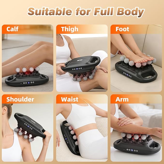 16 Head Deep Tissue Massage Gun, Percussion Muscle Massager with 3 Modes & 30 Intensities, Ultra-Quiet Massage Gun for Back,Shoulders, Legs, Foot, Muscle Pain Relief, Ideal Gift for Men Women