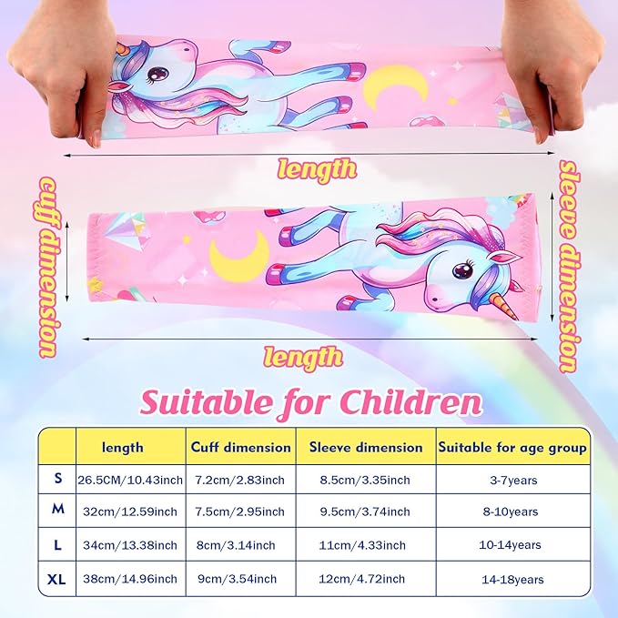 Newcotte 12 Pairs Arm Sleeves for Kids Compression Football Baseball Arm Sleeve Youth UV Protection Breathable Cooling Sleeve