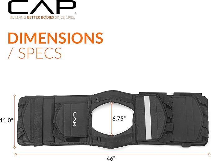 CAP Barbell Adjustable Weighted Vest | 20-150 lbs | Heavy-Duty Workout Vest with Removable Iron Weights for Strength Training, Cardio, Running, and Calisthenics