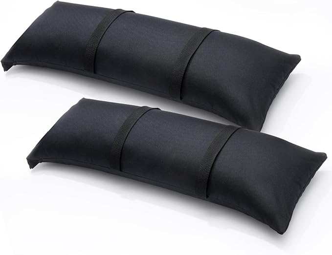 SandBags for Weight, 4 x 44 LBS Fillable Black Sand Bags for Umbrella Base Weight, Patio Furniture Weights, Umbrella Stand, Outdoor Garden Backyard Furniture(Without Sand) (4, Black)