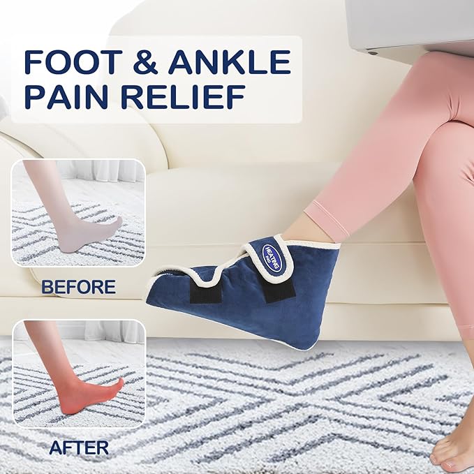 AOKESTE Foot Heating Pad,Heating Pad for Foot for Achilles Tendonitis,Feet Warmers with Adjustable Temperature for Pain Relief,Auto Shut Off Electric Heated Ankle Warmer for Men Women