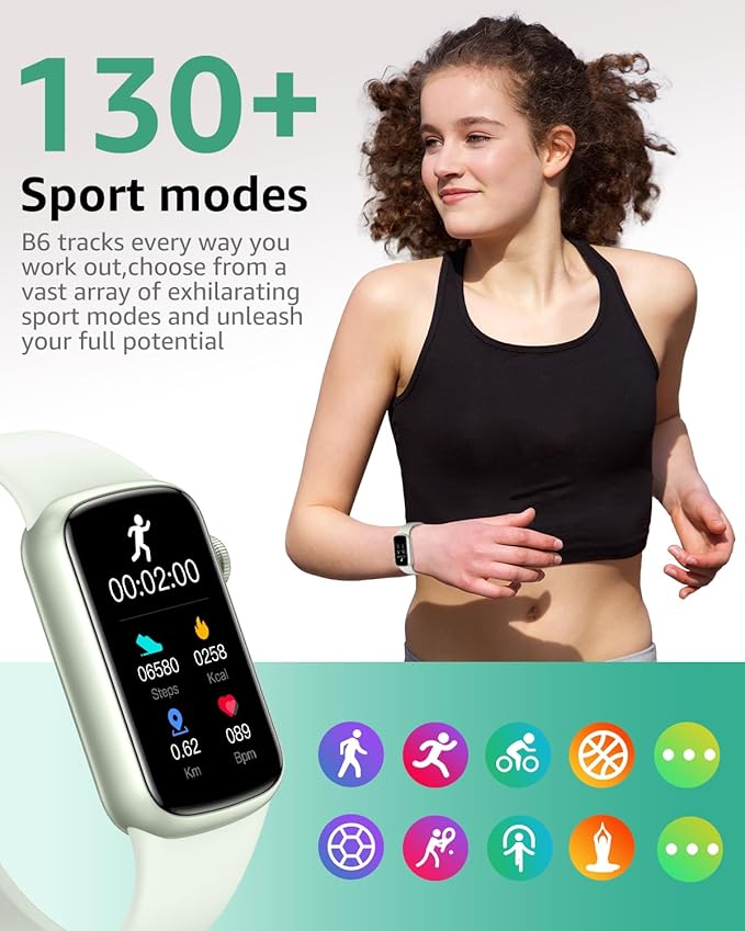 Fitness Tracker with Step Counter/Calories/Stopwatch, Activity Health Tracker with Blood Pressure Heart Rate Monitor, Sleep Tracker, 137+ Sport Modes, Pedometer Smart Watch, Gift for Women Men Green